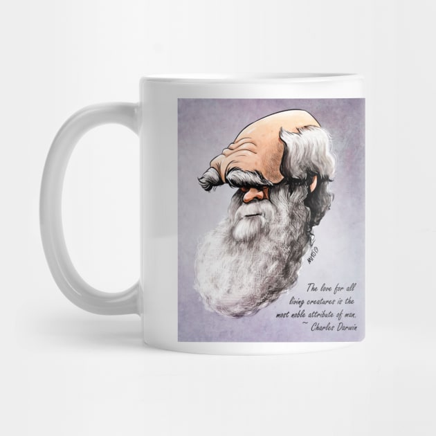 Caricature: Charles Darwin by MituCartoon